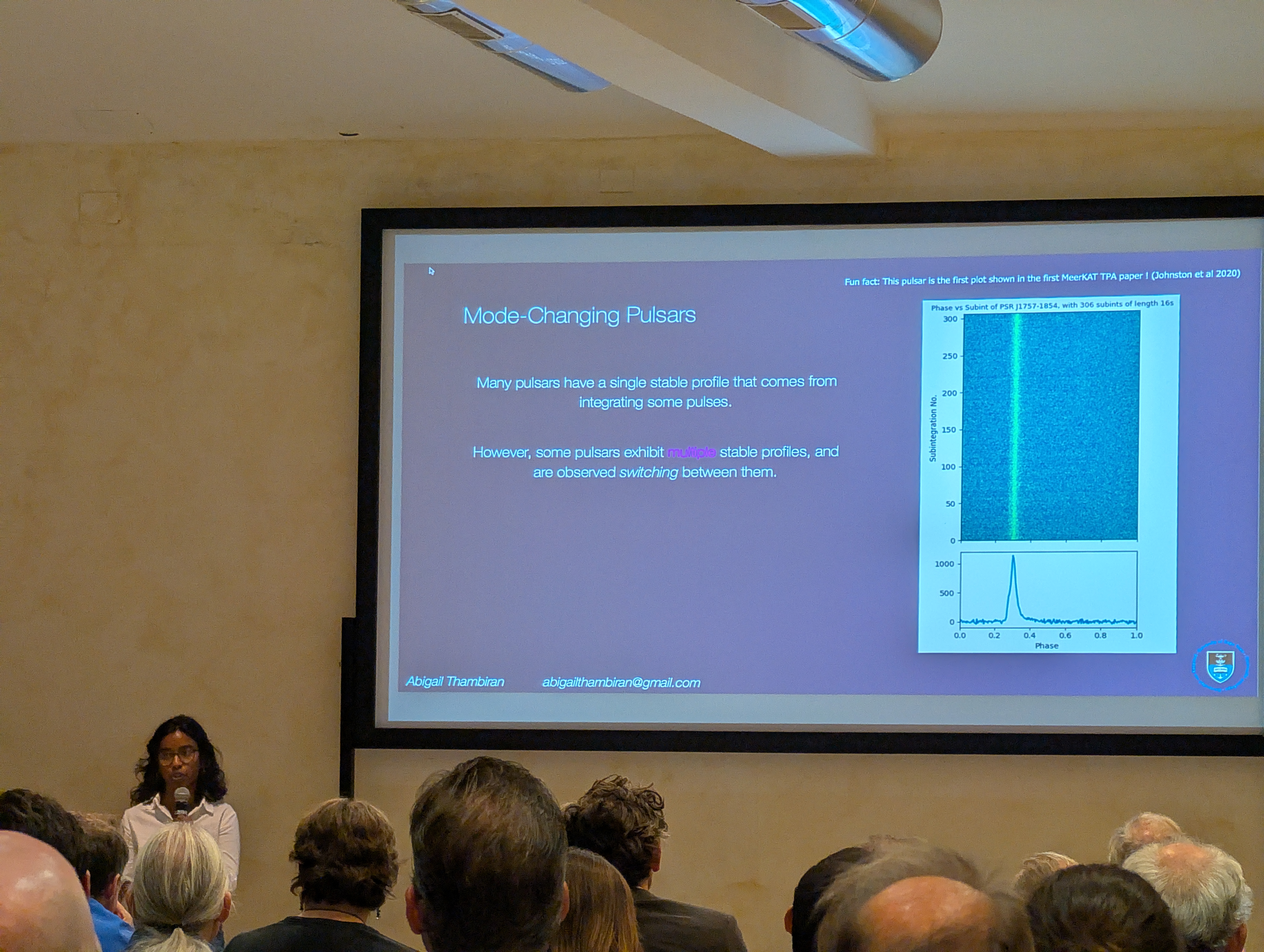 Abigail presenting in Sardinia
